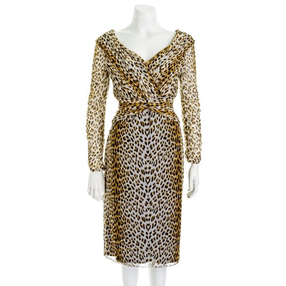 NWT Vintage Todashi mesh leopard dress. Small. - Picture 2 of 5